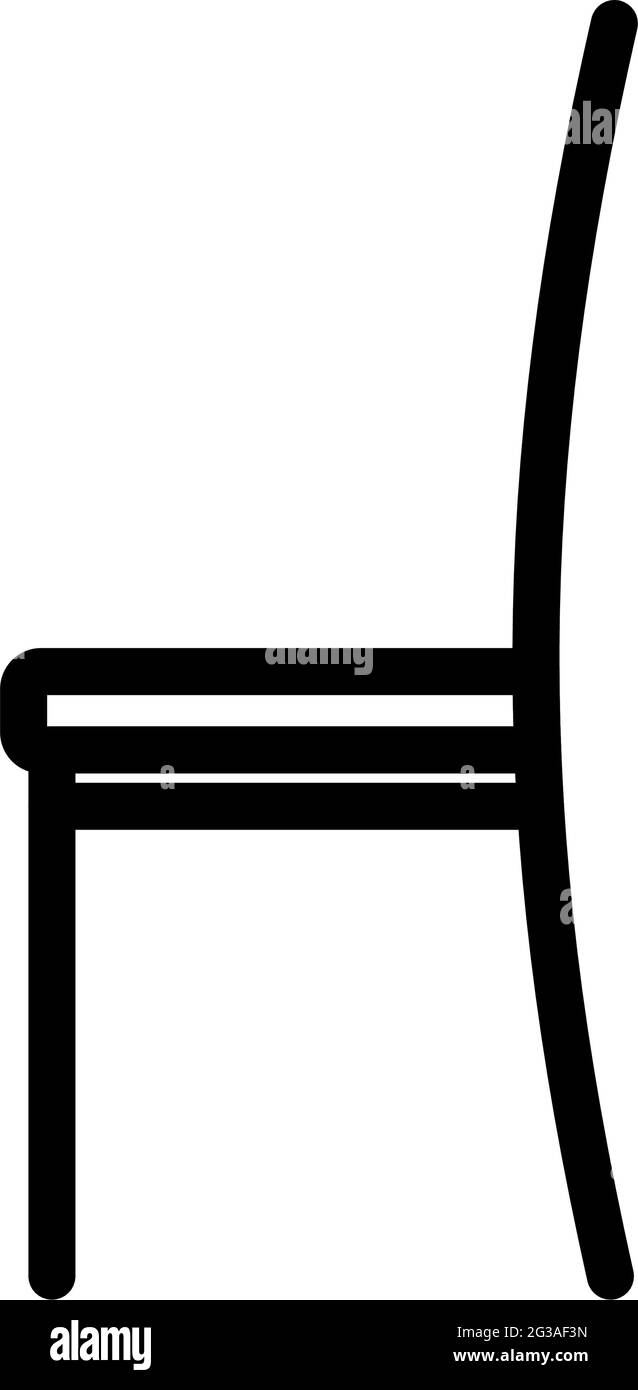 Icône de chaise moderne. Contour en gras avec largeur de contour modifiable. Illustration vectorielle. Illustration de Vecteur
