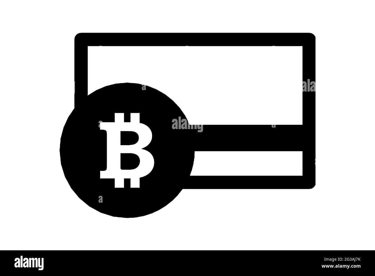 Icône Bitcoin isolée sur fond blanc Banque D'Images
