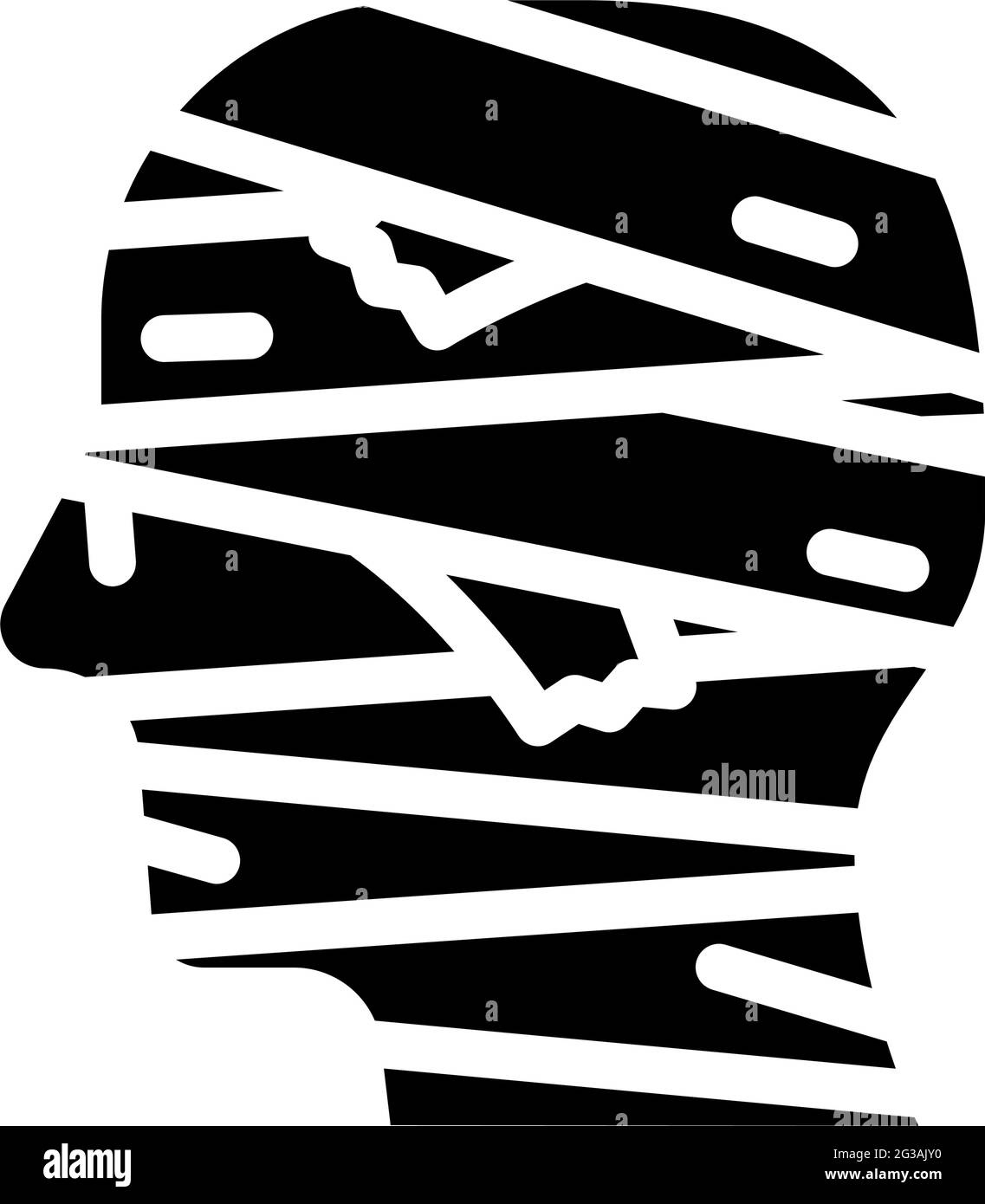 illustration du vecteur d'icône de glyphe de peur de momie Illustration de Vecteur