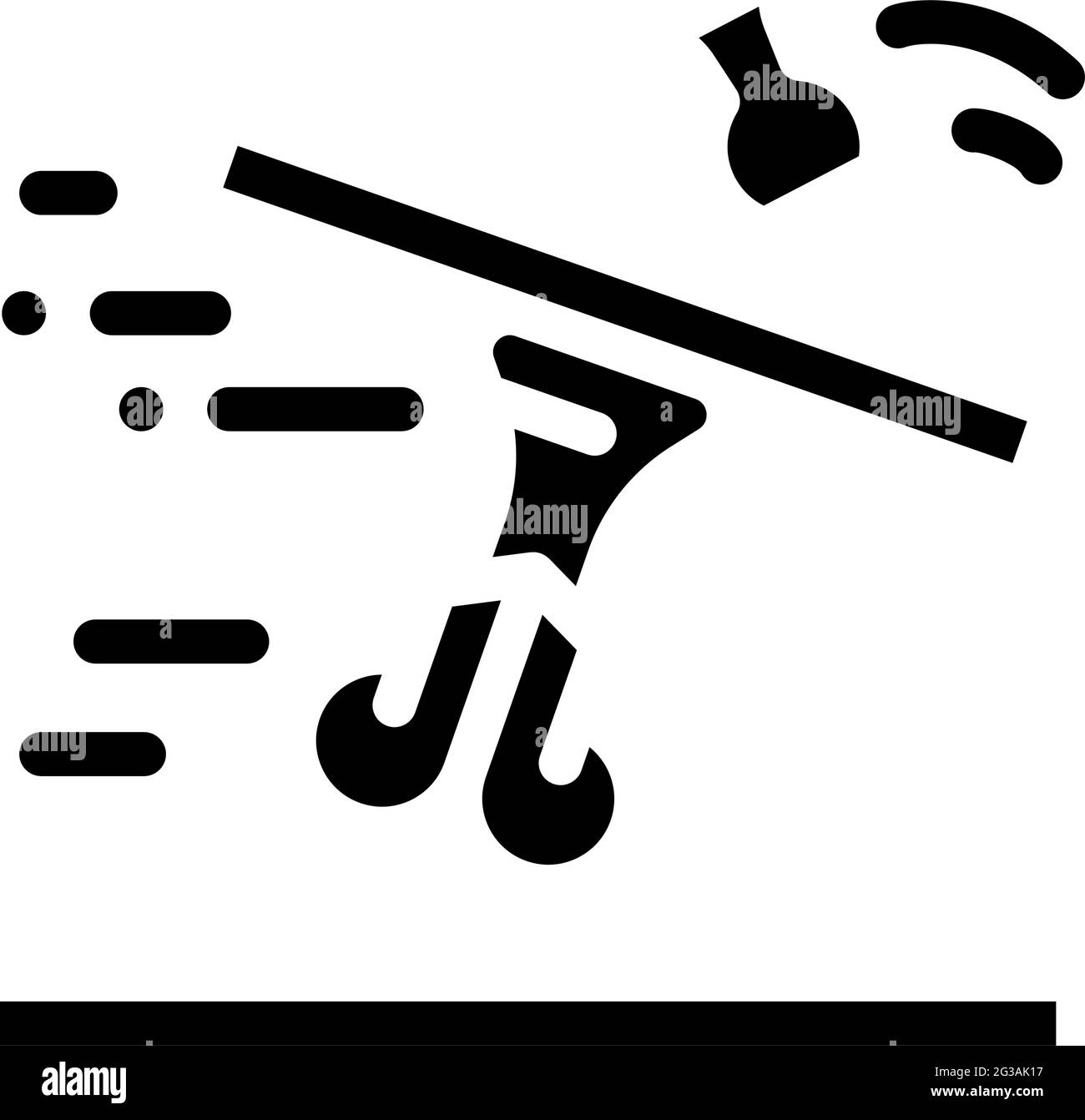 illustration du vecteur de l'icône du glyphe de peur du poltergeist Illustration de Vecteur