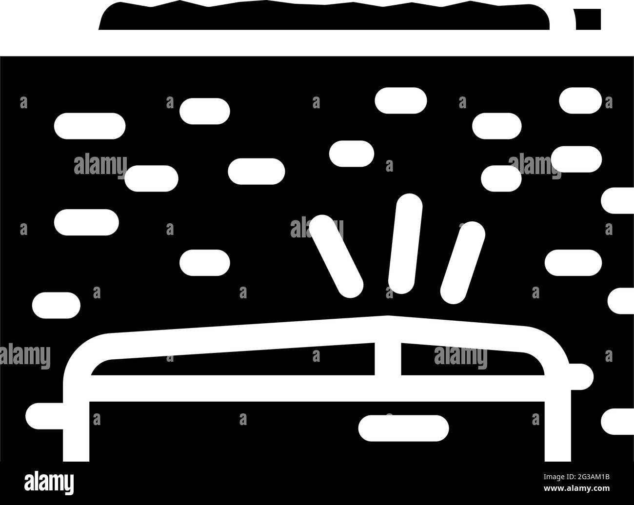 illustration vectorielle d'icône de glyphe de peur enfouie Illustration de Vecteur