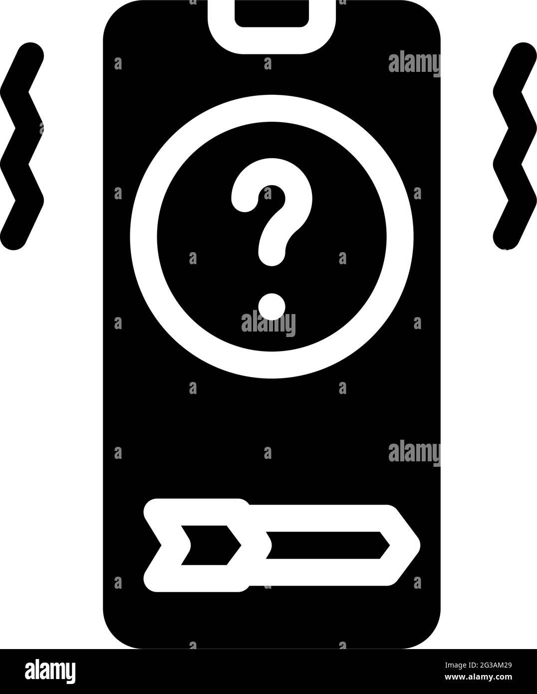 illustration vectorielle de l'icône de glyphe peur d'appel d'un utilisateur de téléphone inconnu Illustration de Vecteur