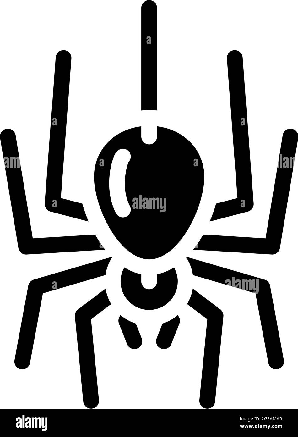 illustration du vecteur de l'icône spider fear glyph Illustration de Vecteur