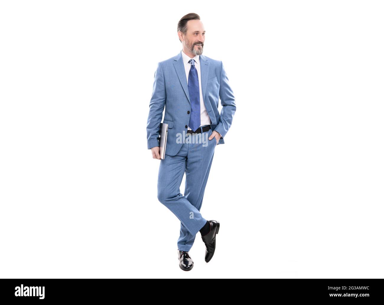 programmeur homme avec pc. entrepreneur. bureau en ligne en main. administrateur réseau professionnel Banque D'Images