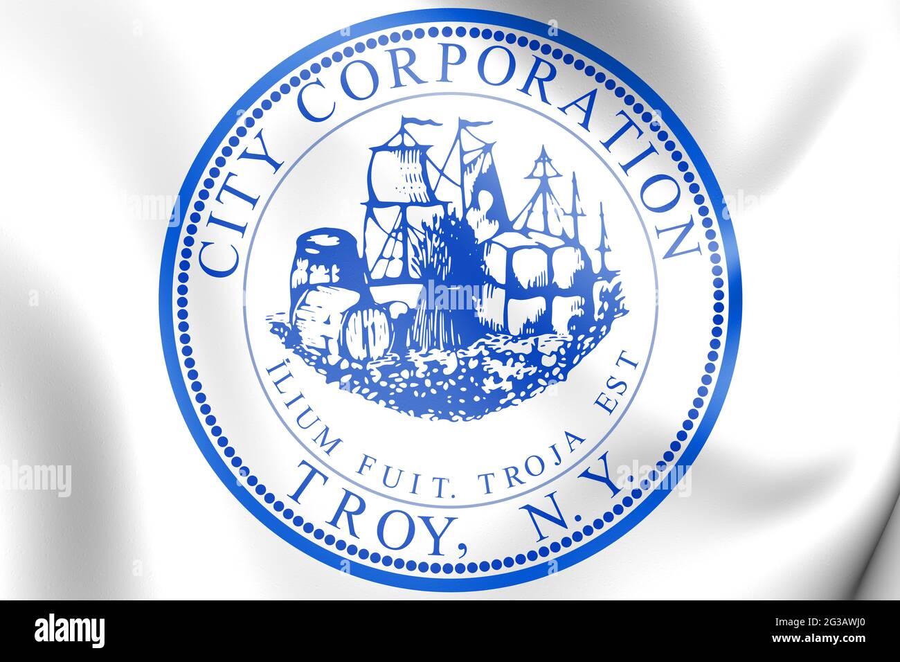 Joint 3D de Troy (New York), États-Unis. 3D Illustration. Banque D'Images