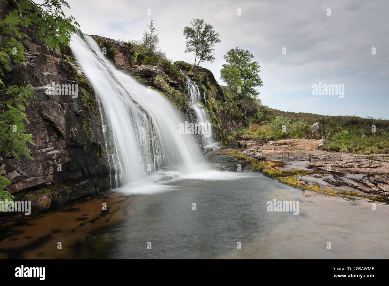 Les chutes d'Ardessie près de Dundonnell, NW Highlands, Écosse, Royaume-Uni Banque D'Images