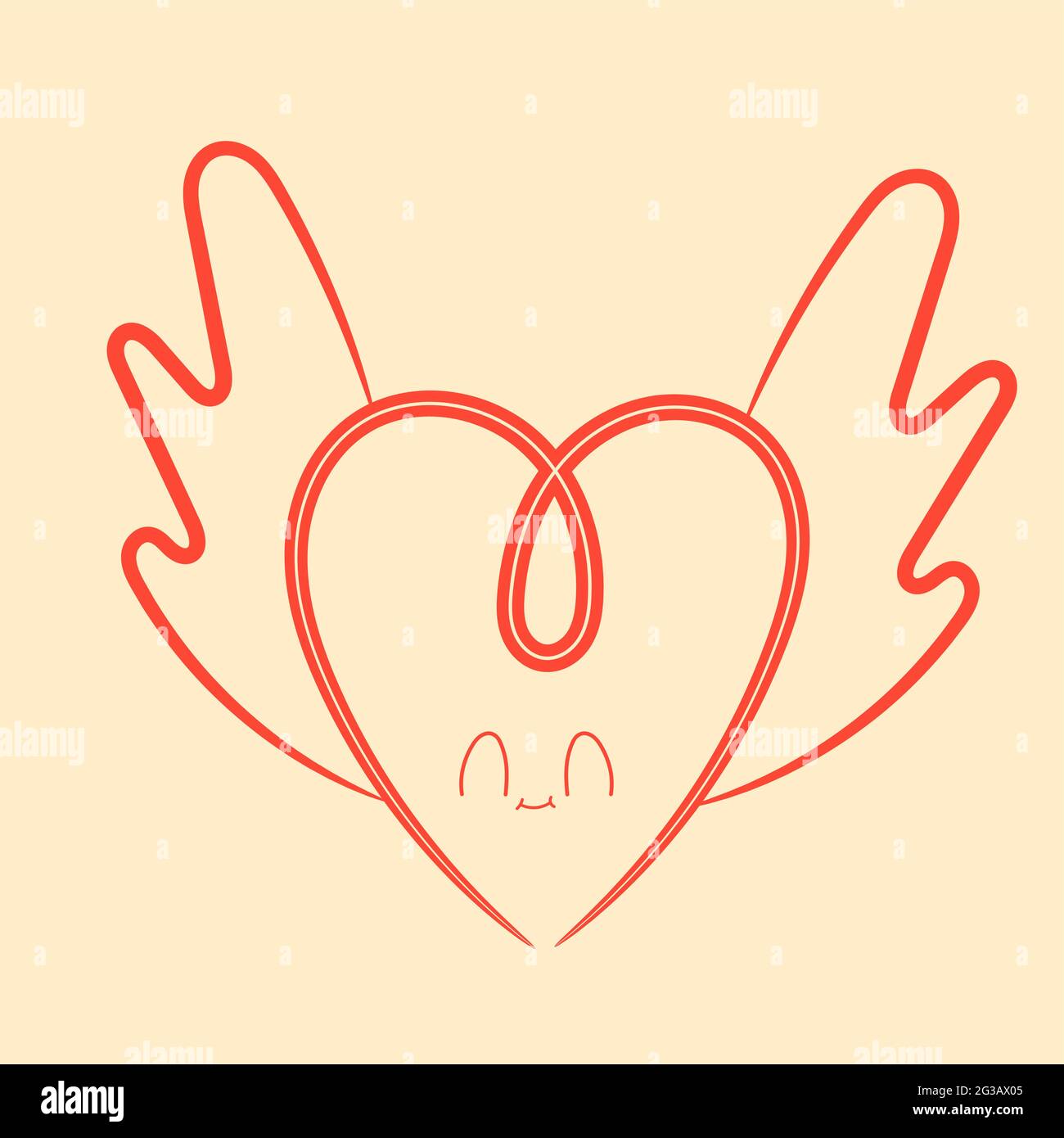 coeur de carte avec des ailes et l'inscription pour toujours, coeur de carte avec des ailes et l'inscription pour toujours Illustration de Vecteur