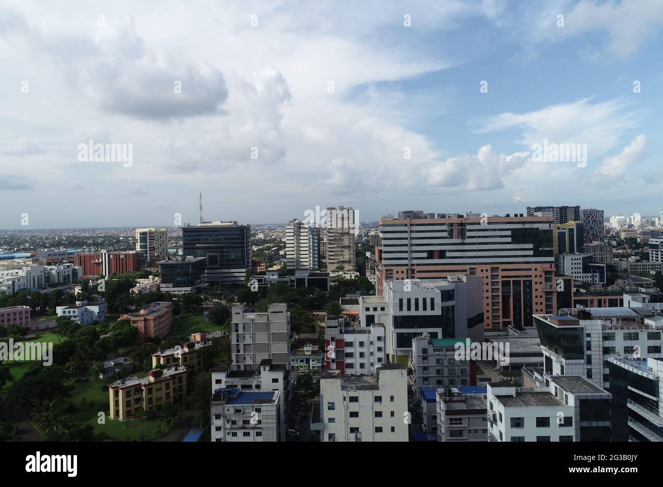 Vue aérienne de la ville de kolkata Banque D'Images