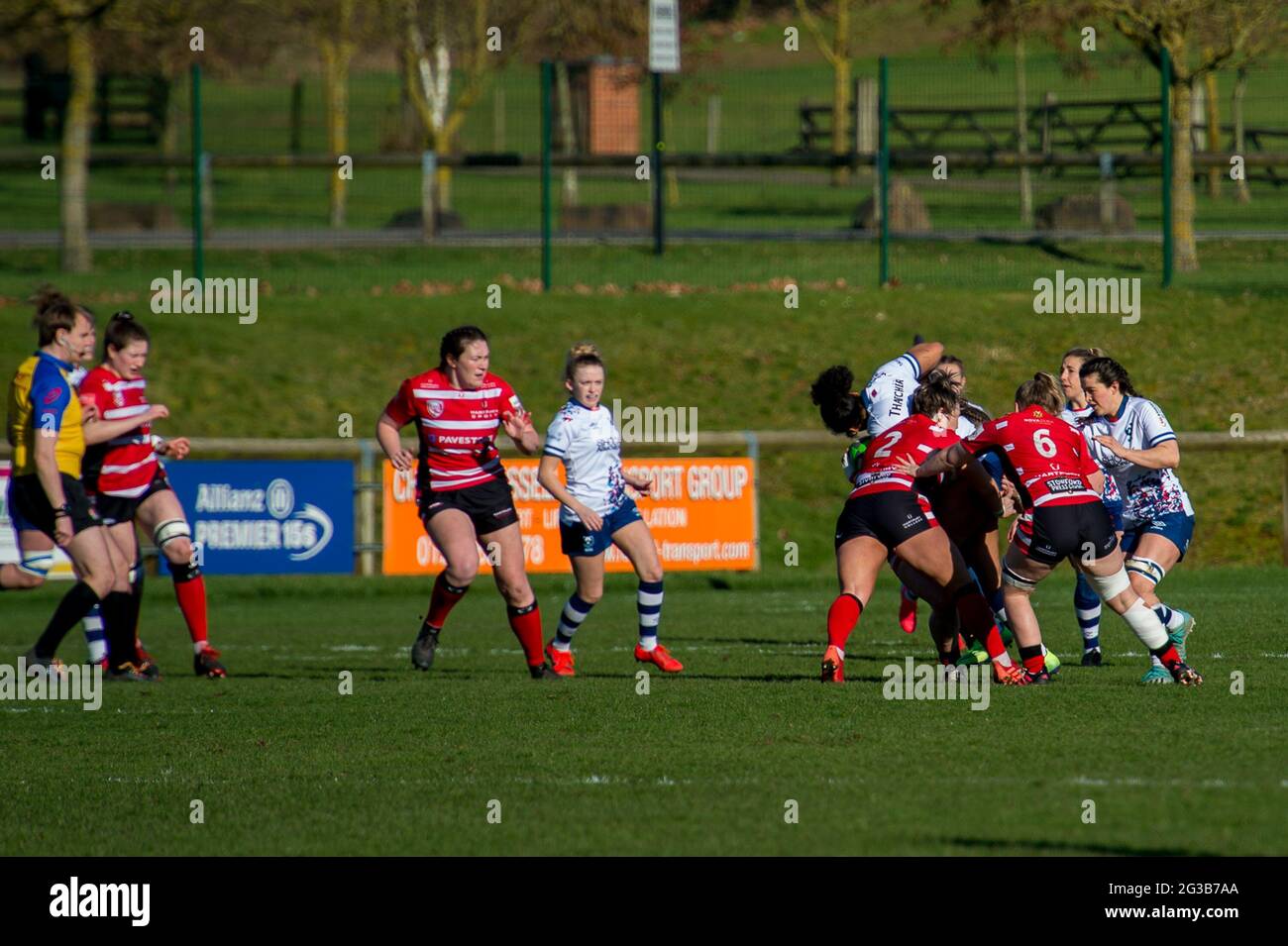 Hartpury, Gloucestershire, Angleterre. 27 février 2021. Match Allianz Premier 15s entre Gloucester-Hartpury Women et Bristol Bears Women. Banque D'Images