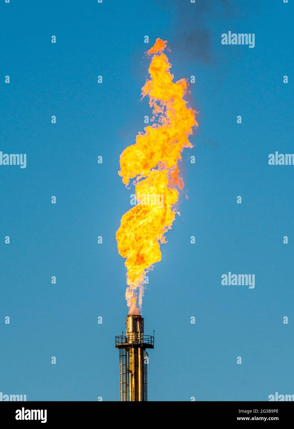 Raffinerie de pétrole , Mongstad, Norvège. Banque D'Images