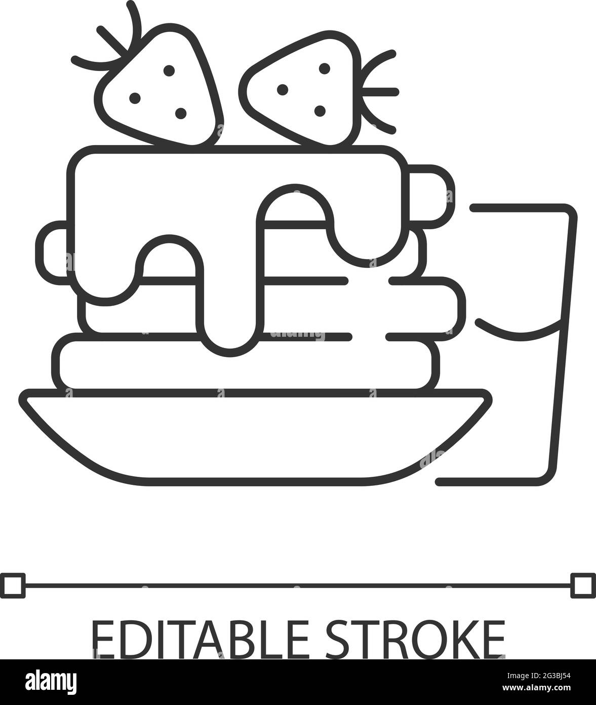 Icône linéaire petit déjeuner Illustration de Vecteur