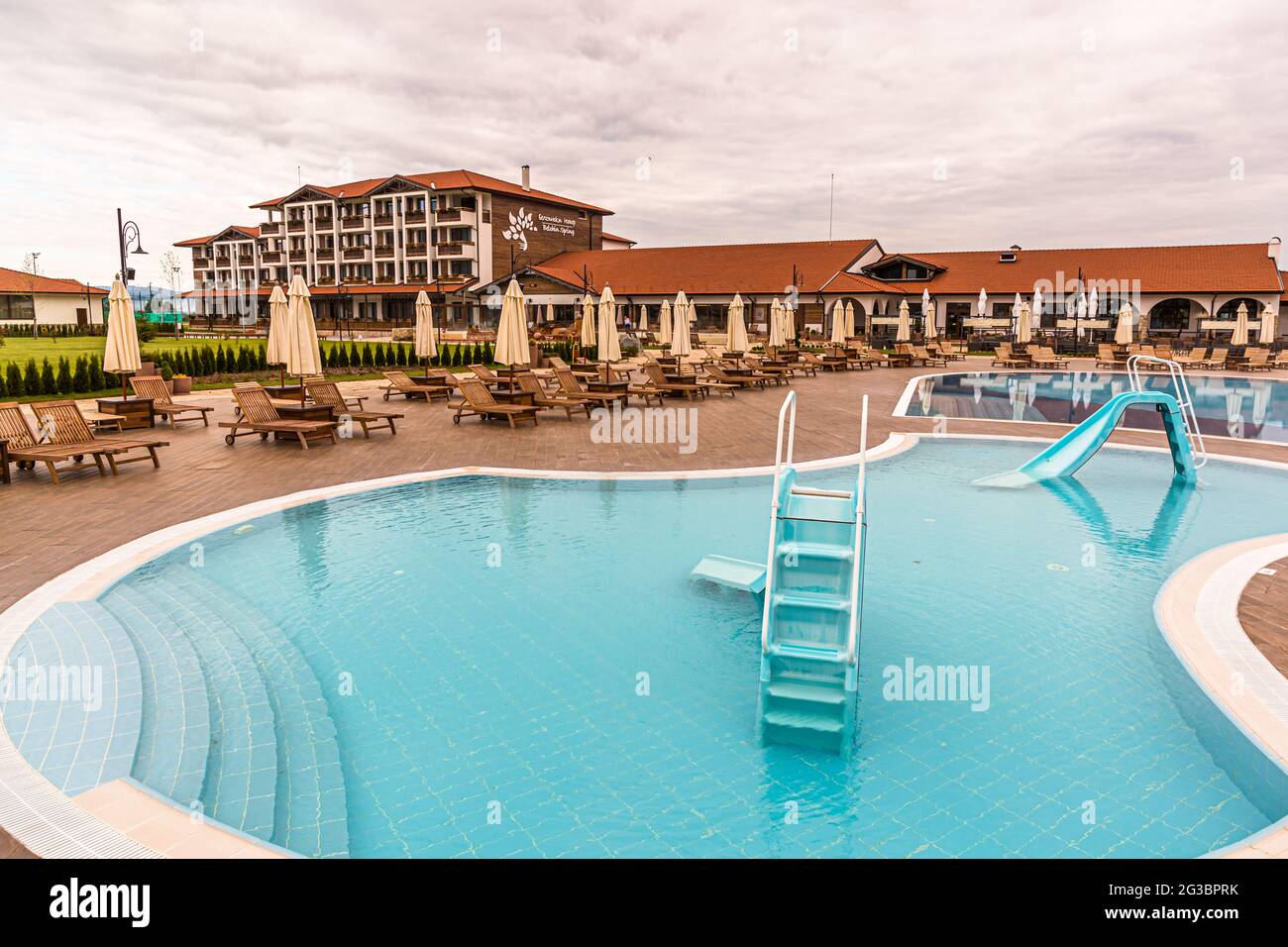 Belchin Spring Hotel avec ses sources thermales à Samokov, Bulgarie Banque D'Images