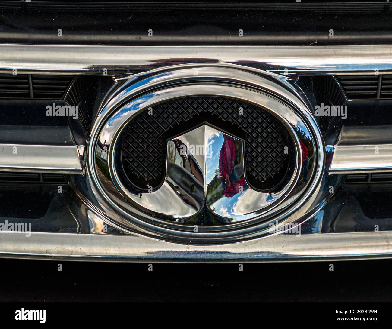 Logo du modèle de voiture chinois Great Wall construit en Bulgarie pour le marché européen Banque D'Images