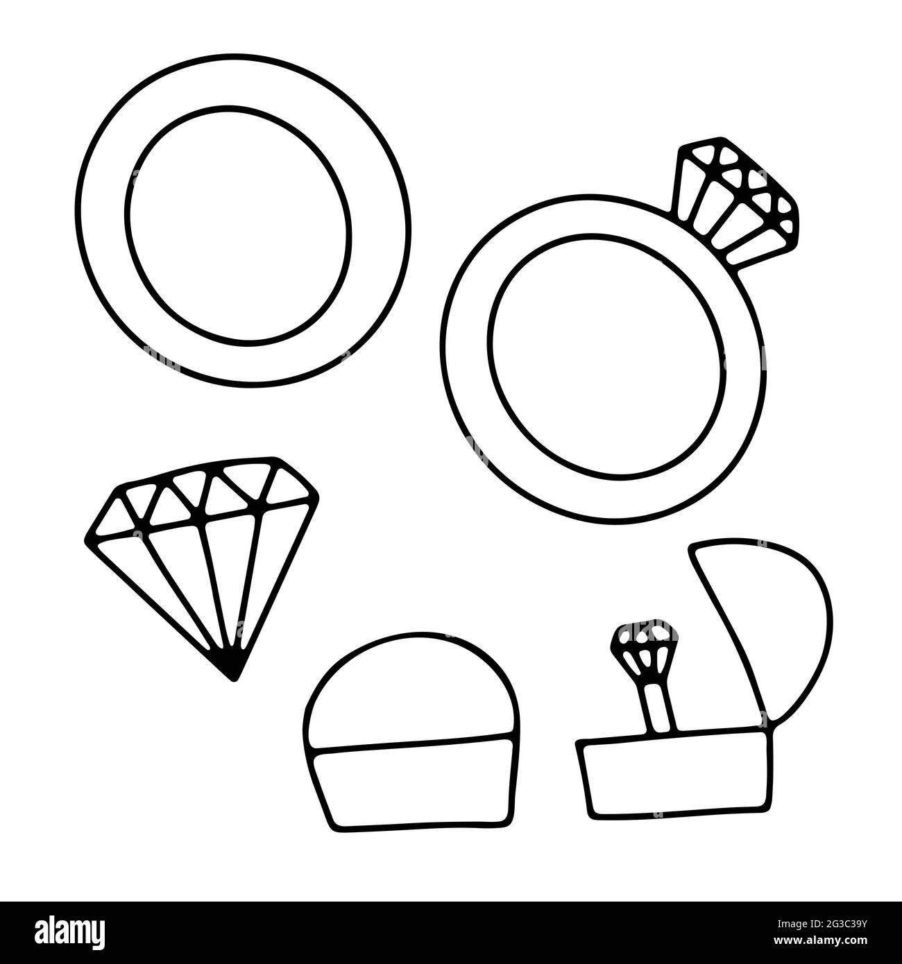 Anneau diamant Doodle dans un coffret. Un bijou dessiné à la main avec une pierre précieuse brillante. Un anneau de mariée est un symbole d'engagement, de mariage, de mariage Illustration de Vecteur Anneau diamant Doodle dans un coffret. Un bijou dessiné à la main avec une pierre précieuse brillante. Un anneau de mariée est un symbole d'engagement, de mariage, de mariage Illustration de Vecteur