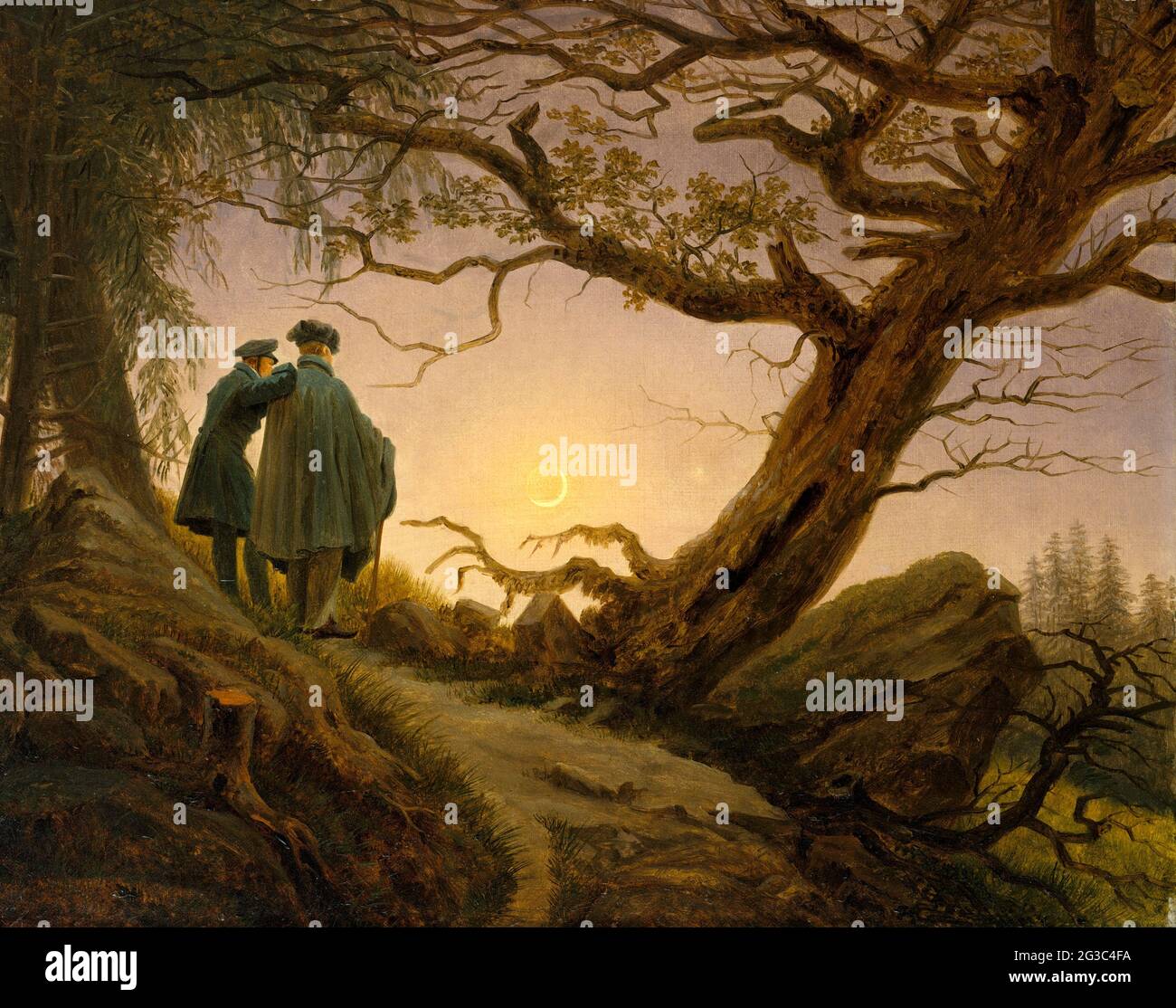Toile Décorative Caspar David Friedrich - Prête à Accrocher, Style Romantisme Allemand