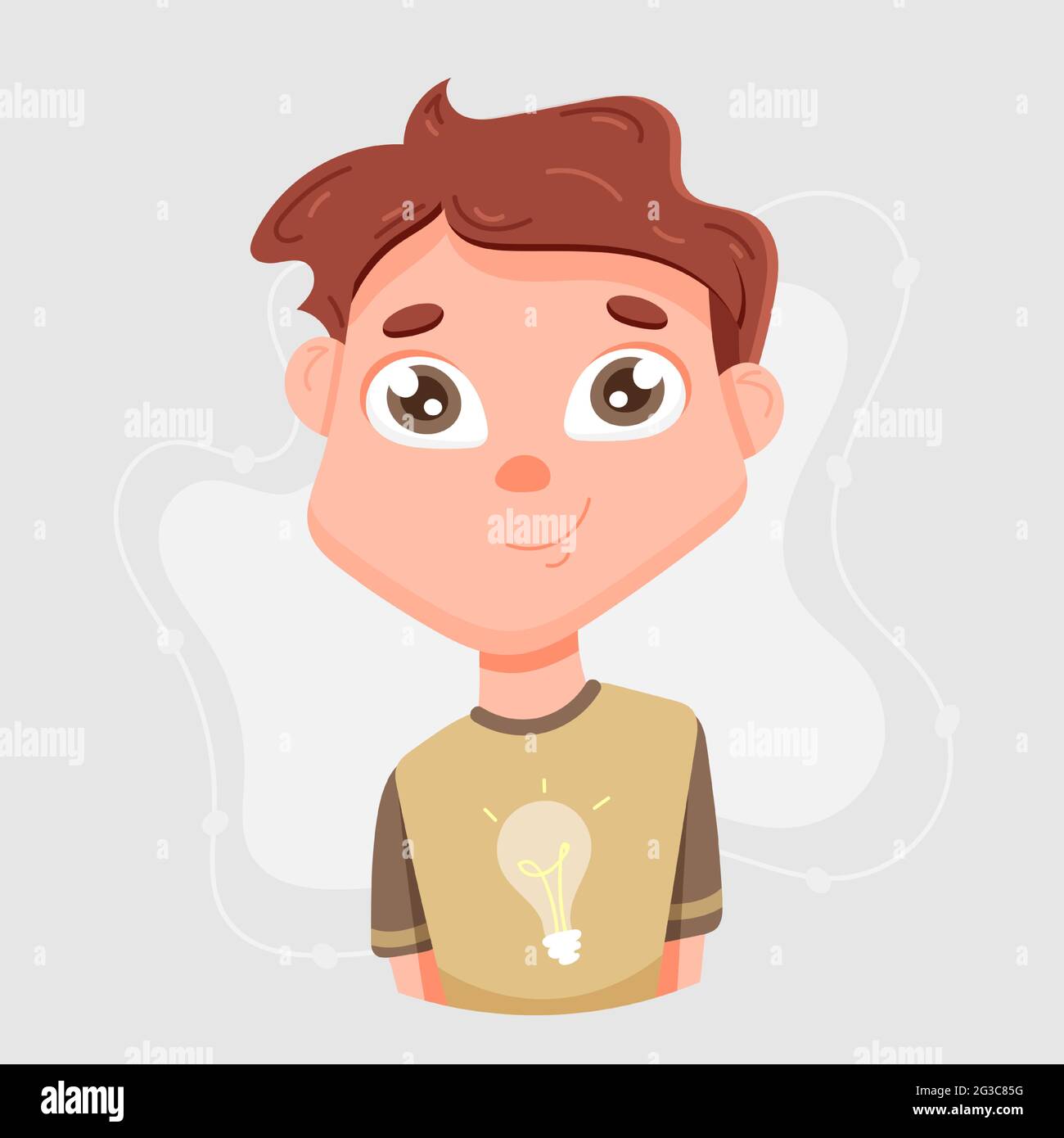 Guy recherche. Portrait d'un gars dans un t-shirt à la recherche Illustration de Vecteur