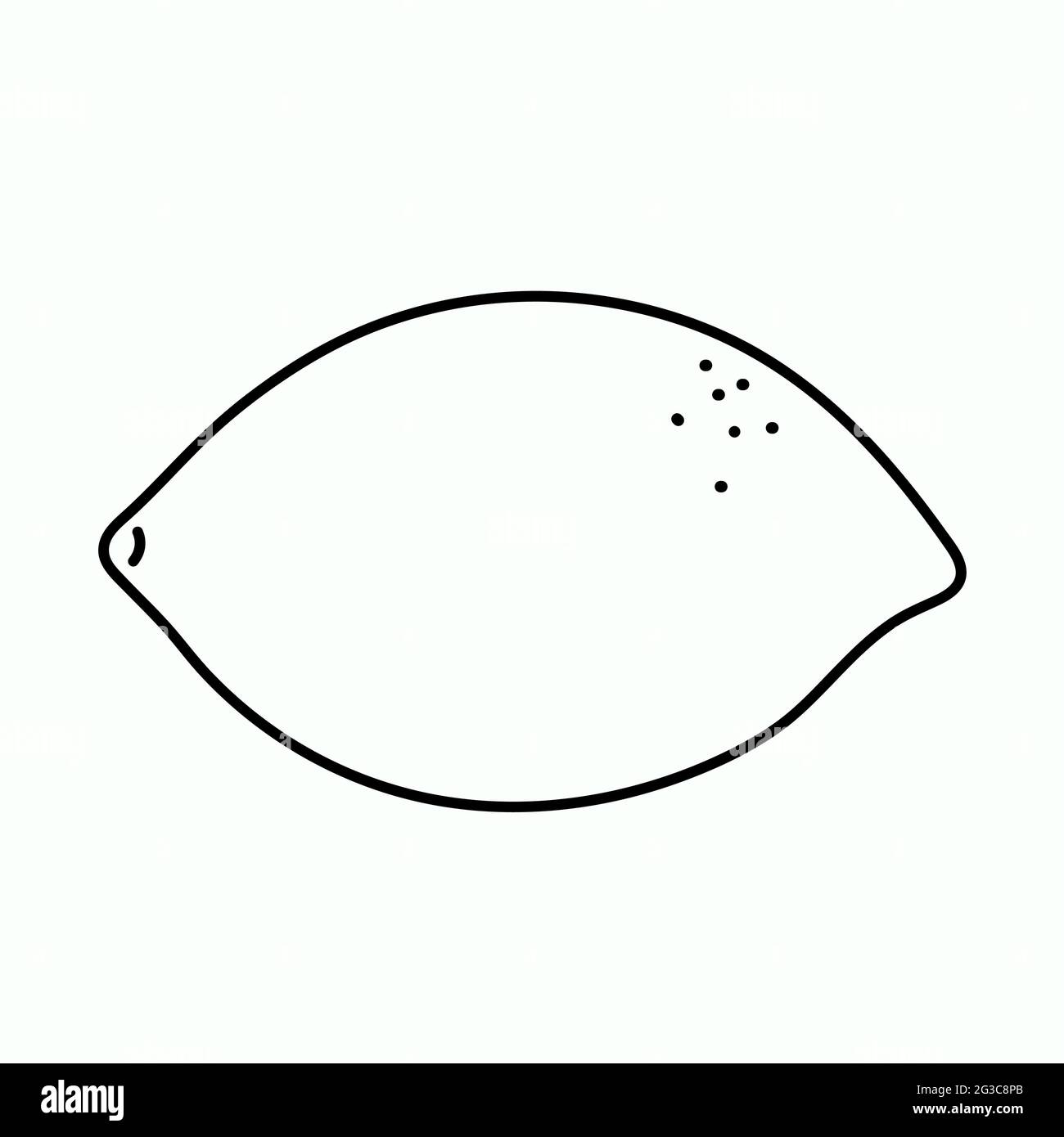 Le citron est entier. Illustration vectorielle en style Doodle. Illustration de Vecteur