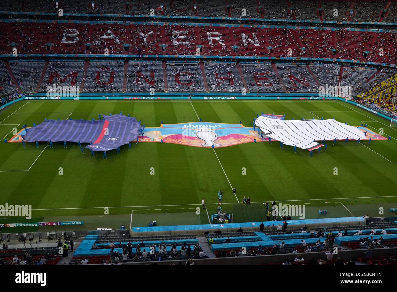 MUNICH, ALLEMAGNE - JUIN 15 : l'Allianz Arena lors du match de l'UEFA Euro 2020 entre la France et l'Allemagne à l'Allianz Arena du 15 juin 2021 à Munich, Allemagne (photo d'Andre Weening/Orange Pictures) Banque D'Images