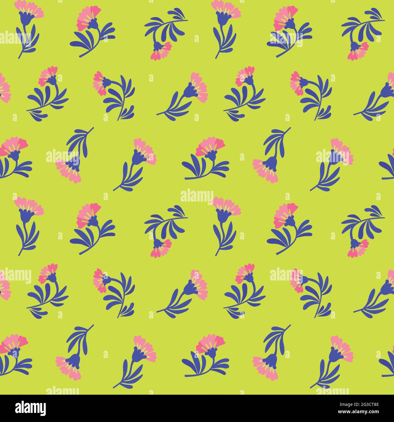 Motif fleuri vectoriel de style minimaliste avec un joli motif simple stylisé fleurs abstraites Illustration de Vecteur
