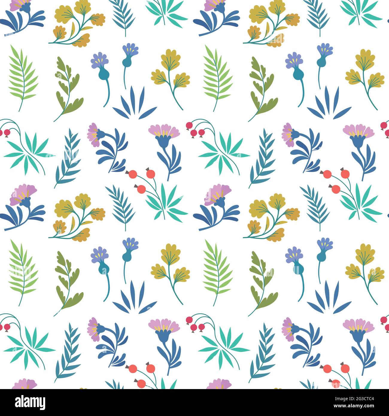Motif fleuri vectoriel de style minimaliste avec un joli motif simple stylisé fleurs abstraites Illustration de Vecteur