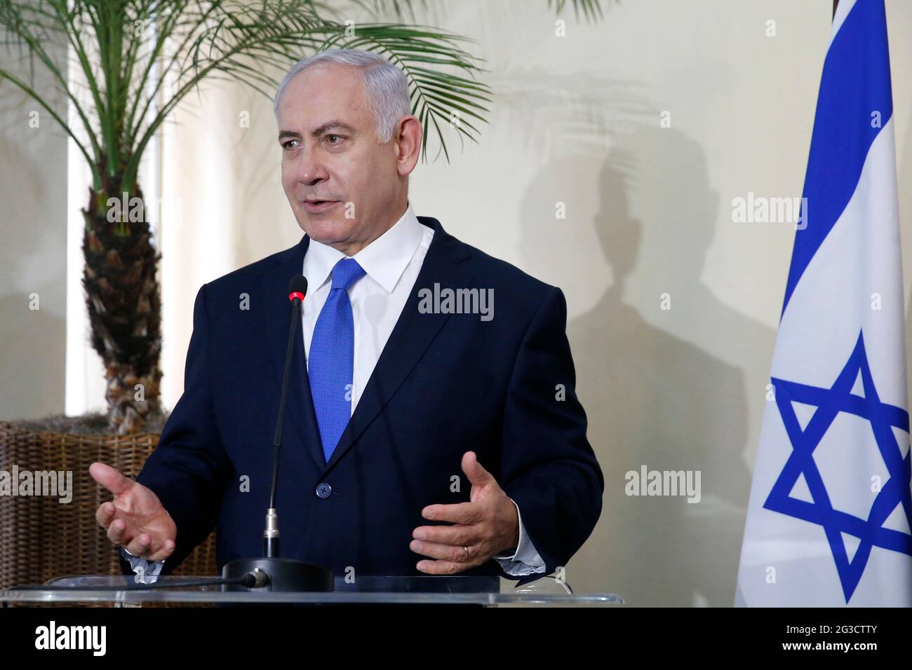 Benjamin Netanyahu Premier ministre d'Israël visite la Synagogue de Copacabana - Rio de Janeiro, Brésil, 12.28.2018 Banque D'Images