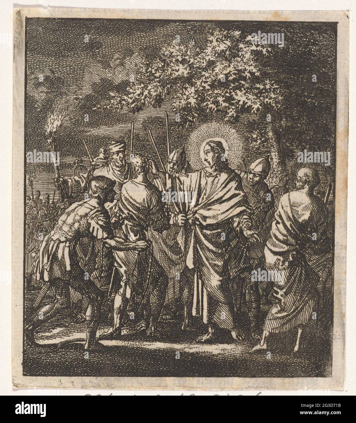 Christ capturé dans la cour de Gethsemane. . Banque D'Images