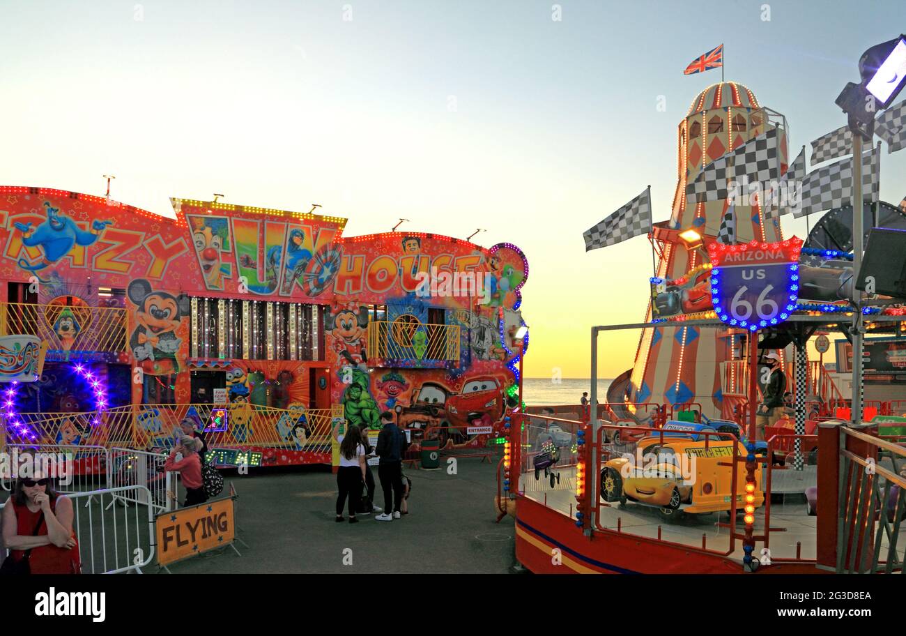 Hunstanton Funfair, Fairground, Fair, Amusements, Pleasure Beach, Norfolk, Angleterre, Royaume-Uni Banque D'Images