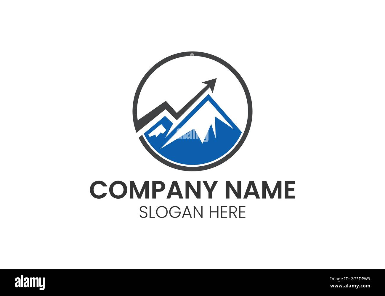 Combinaison de la forme de la montagne et de la flèche pour marketing finance comptable conseiller logo vecteur de conception Illustration de Vecteur