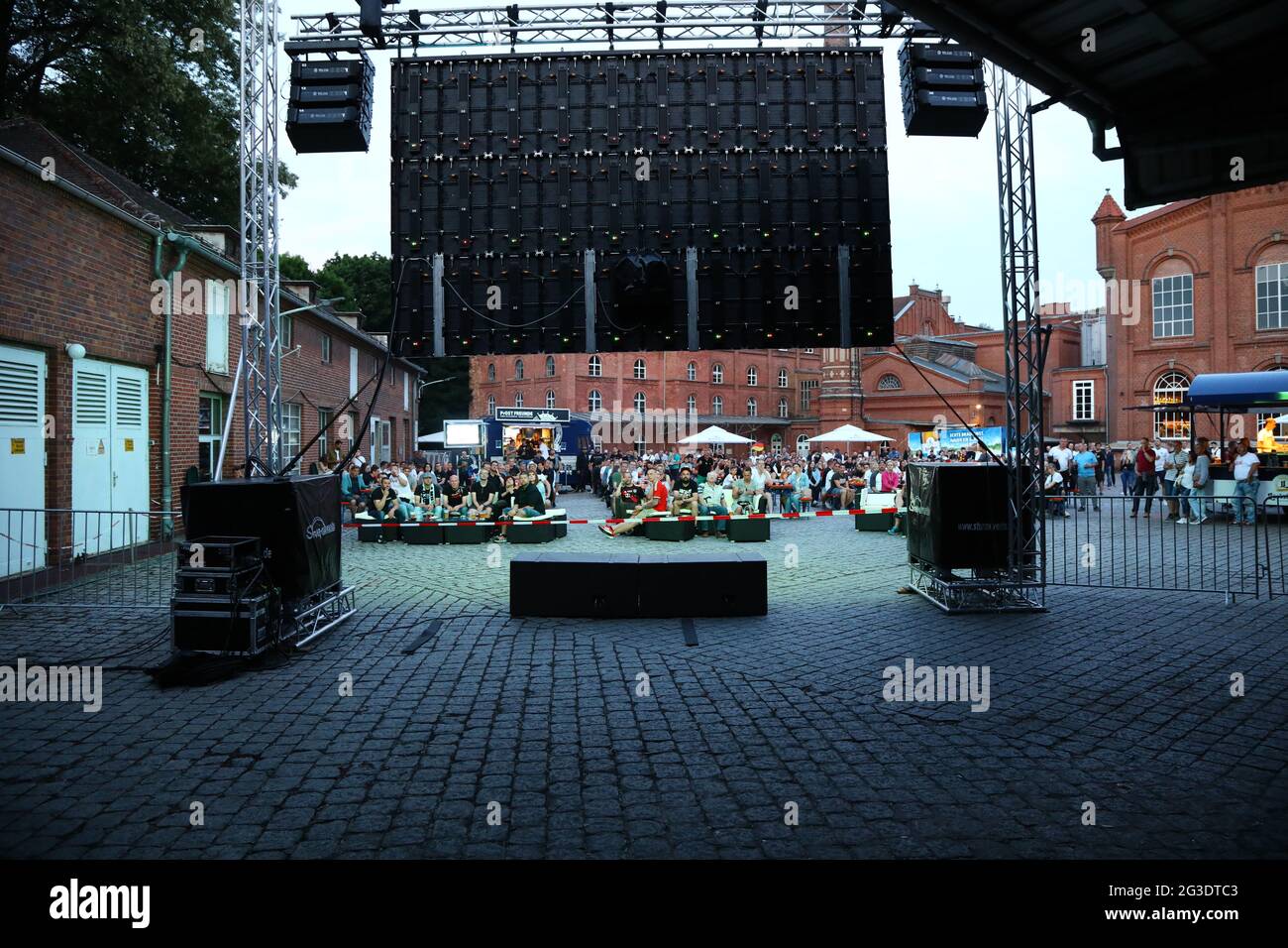 Fussball EM 2021 Deutschland : Frankreich Puplic Viewing Kulturbrauerei Görlitz 15.06.2021 Banque D'Images