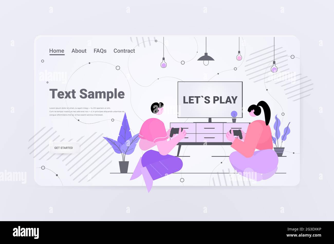 couple ayant plaisir à jouer à des jeux vidéo en utilisant sans fil manettes de jeu e-sports loisirs industrie de jeu Illustration de Vecteur