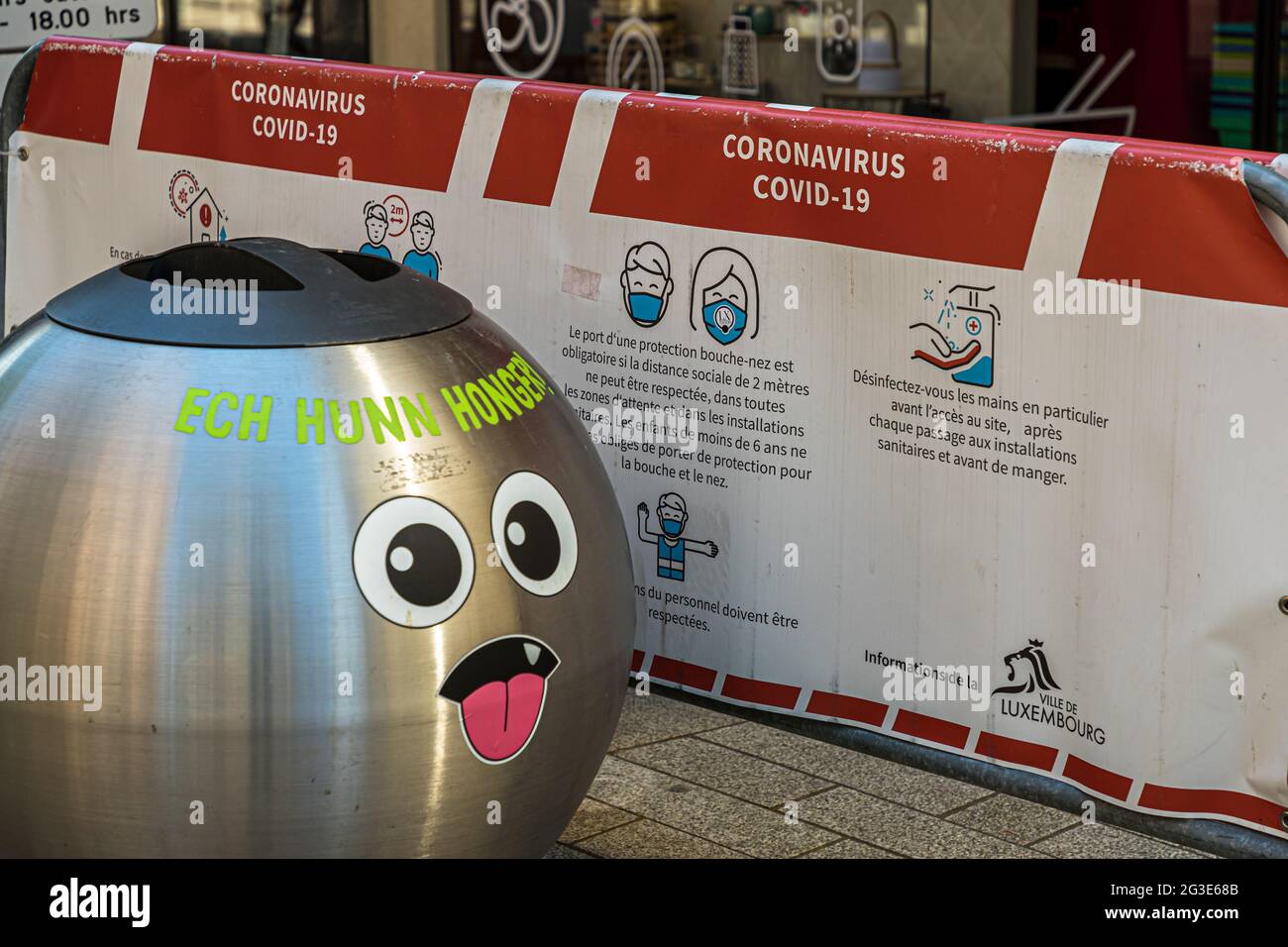 Corona virus éducation publique au Luxembourg Banque D'Images