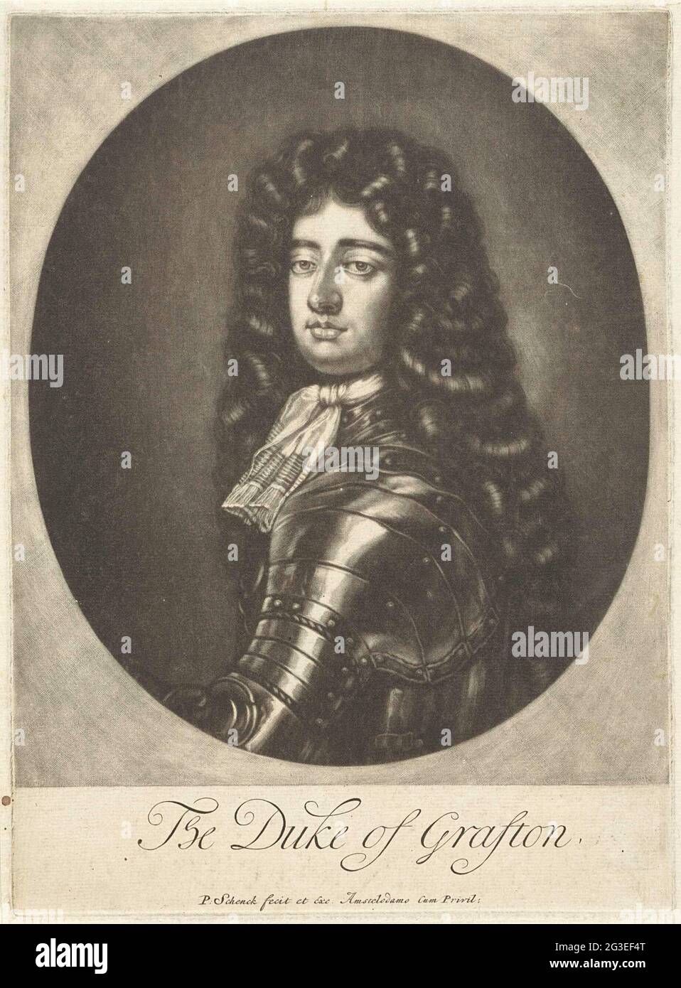 Portrait de Henry Fitzroy, duc de Grafton. Henry Fitzroy, le premier duc de  Grafton. Il porte un harnais et un long cursus Photo Stock - Alamy