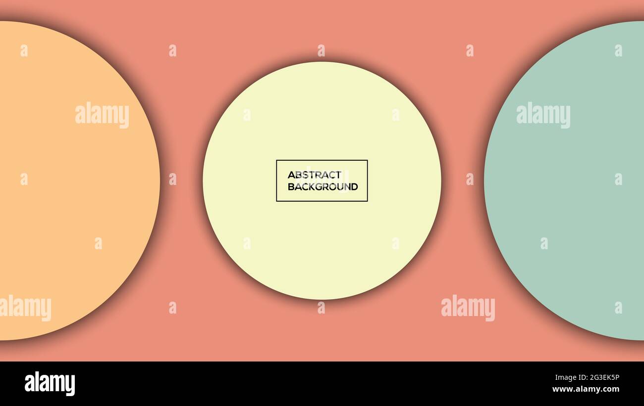 Pastel cercle papier coupé abstrait fond vectoriel illustration meilleure pour l'arrière-plan, l'affiche et le papier peint Illustration de Vecteur