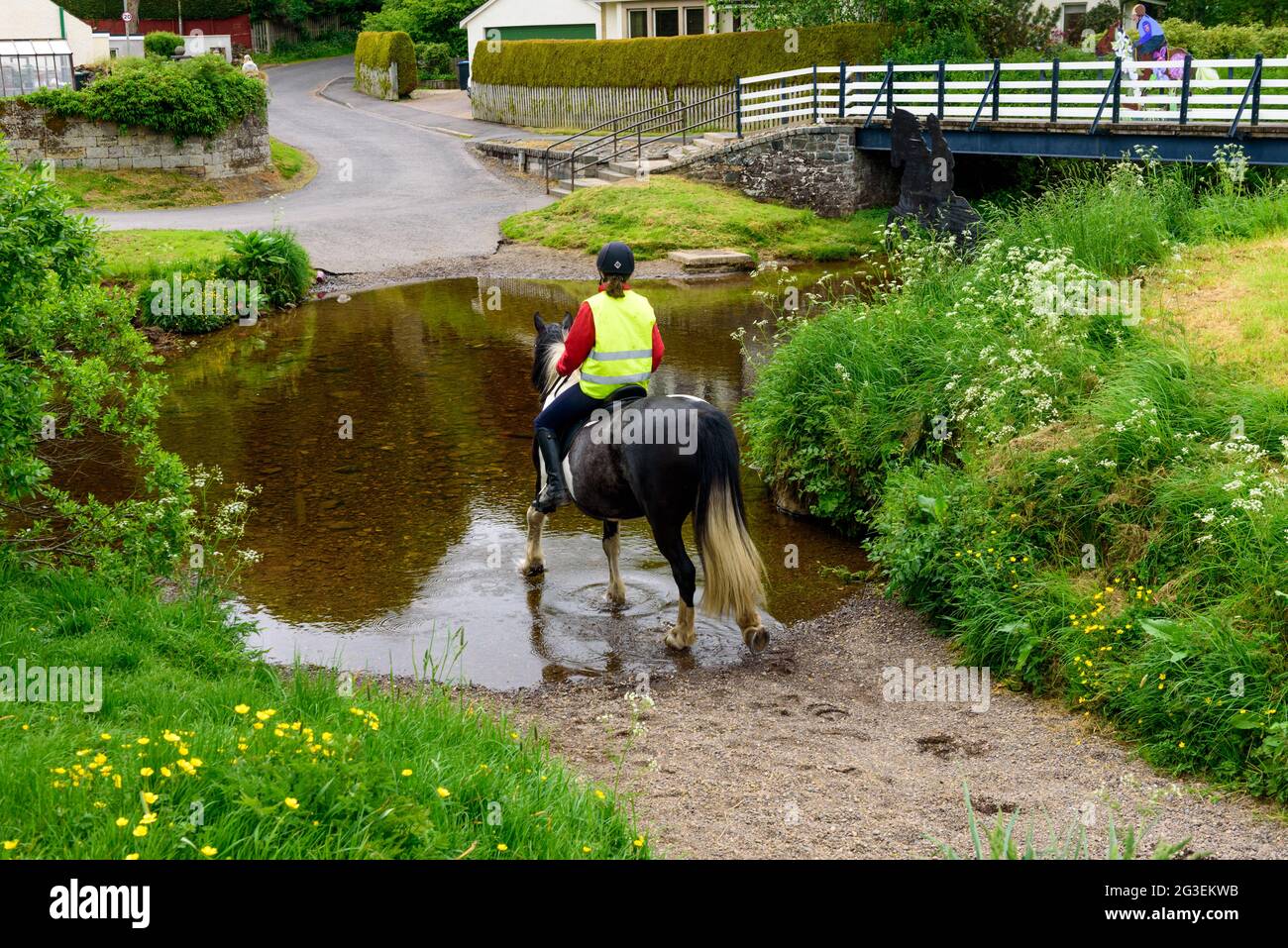 Pilote de l'eau de Lyne à West Linton en Écosse Banque D'Images