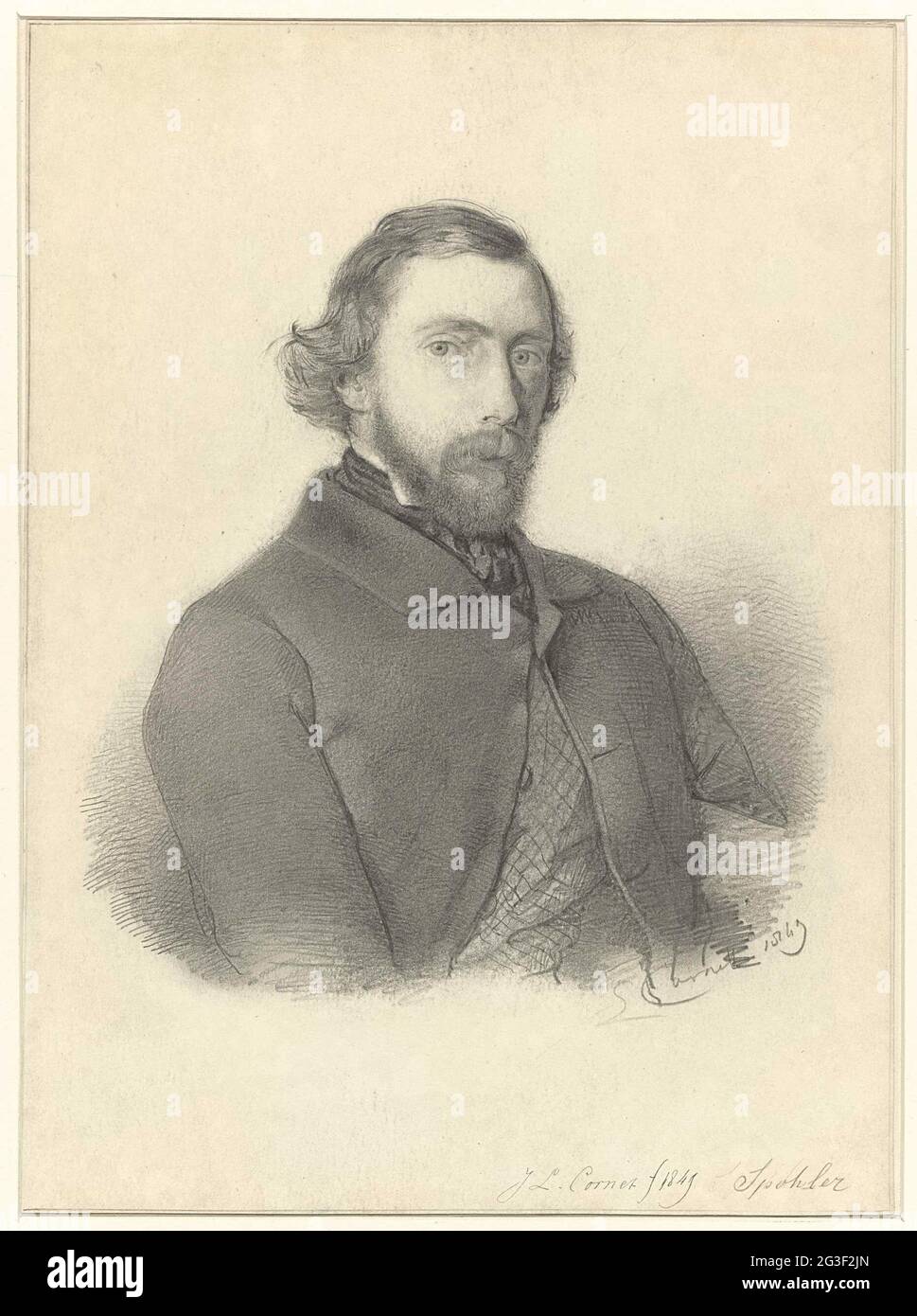 Portrait de Jan Jacob Spohler. . Banque D'Images