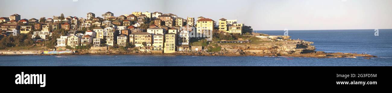 Bondi Beach Panorama à Sydney, Australie Banque D'Images