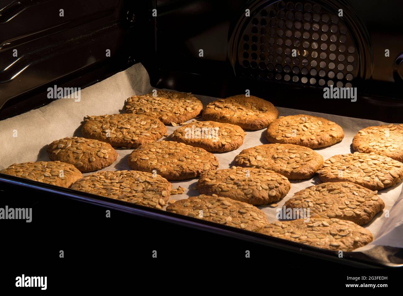Biscuits aux flocons d'avoine au four Banque D'Images