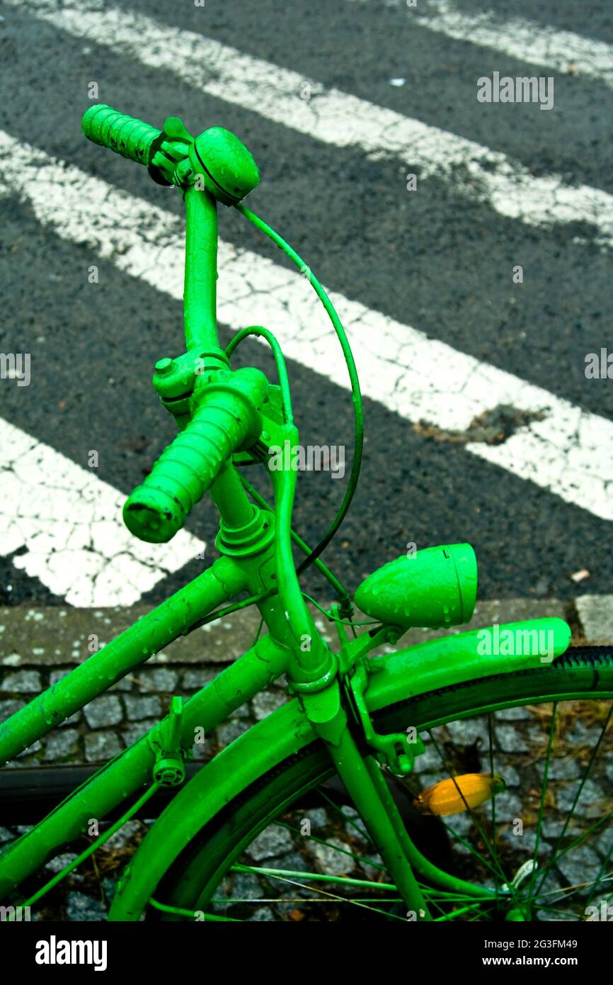 Vélo, vert Banque D'Images