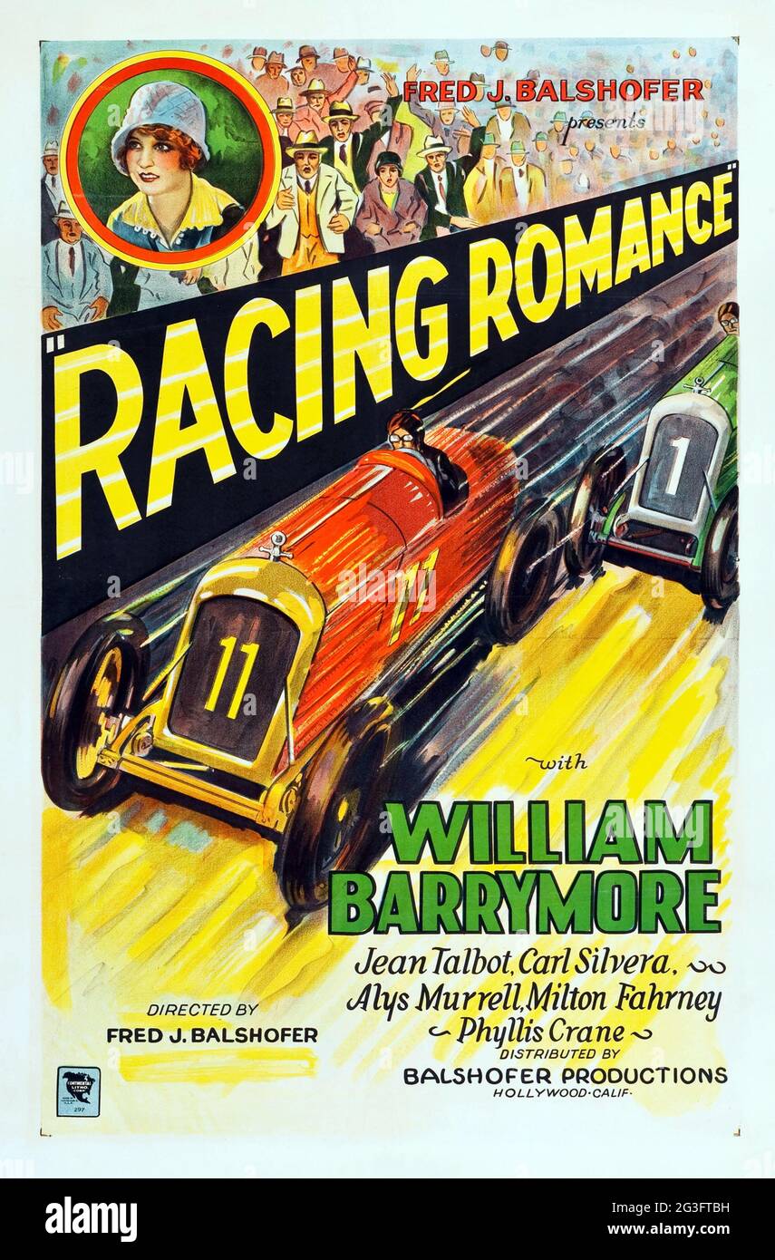 Racing Romance (Balshofer Productions, 1926) exploit.William Barrymore Banque D'Images