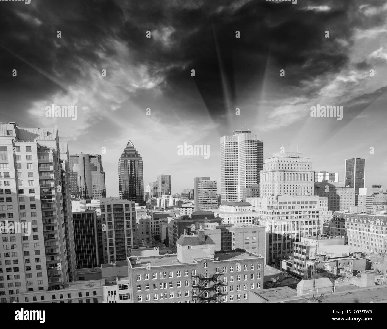 L'horizon de Montréal, Canada Banque D'Images