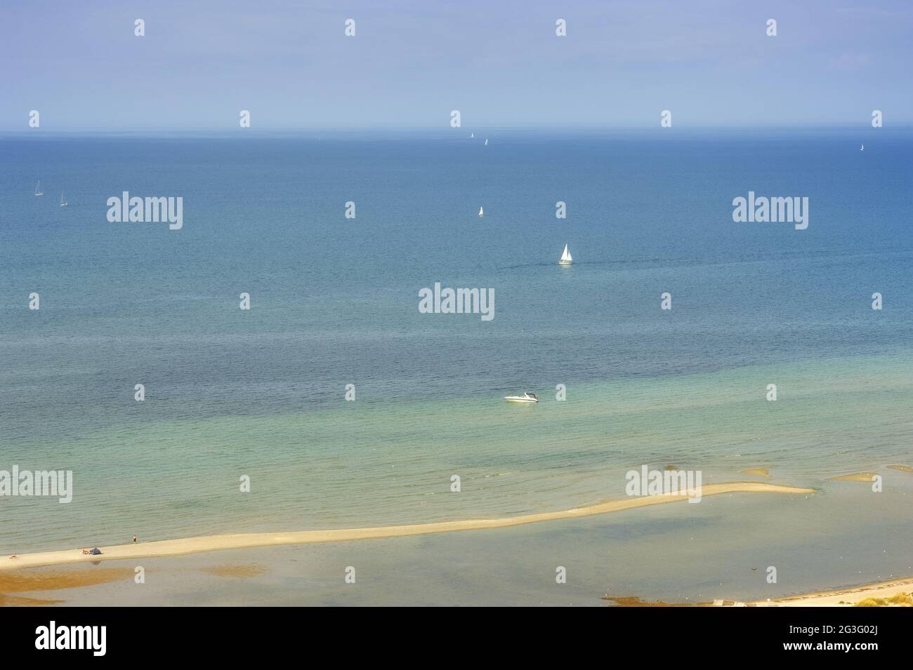 Plage de Laboe dans le fjord de Kiel, mer Baltique. Banque D'Images