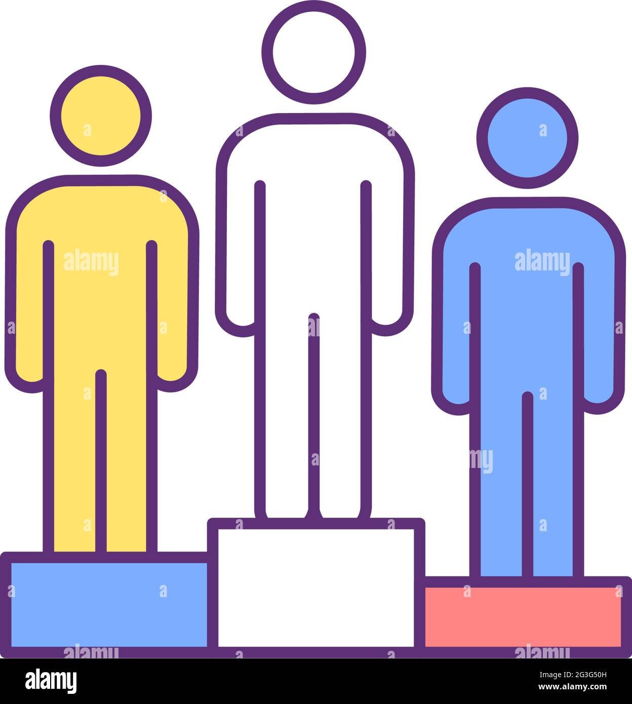 Icône de couleur RVB suprématie du blanc Illustration de Vecteur