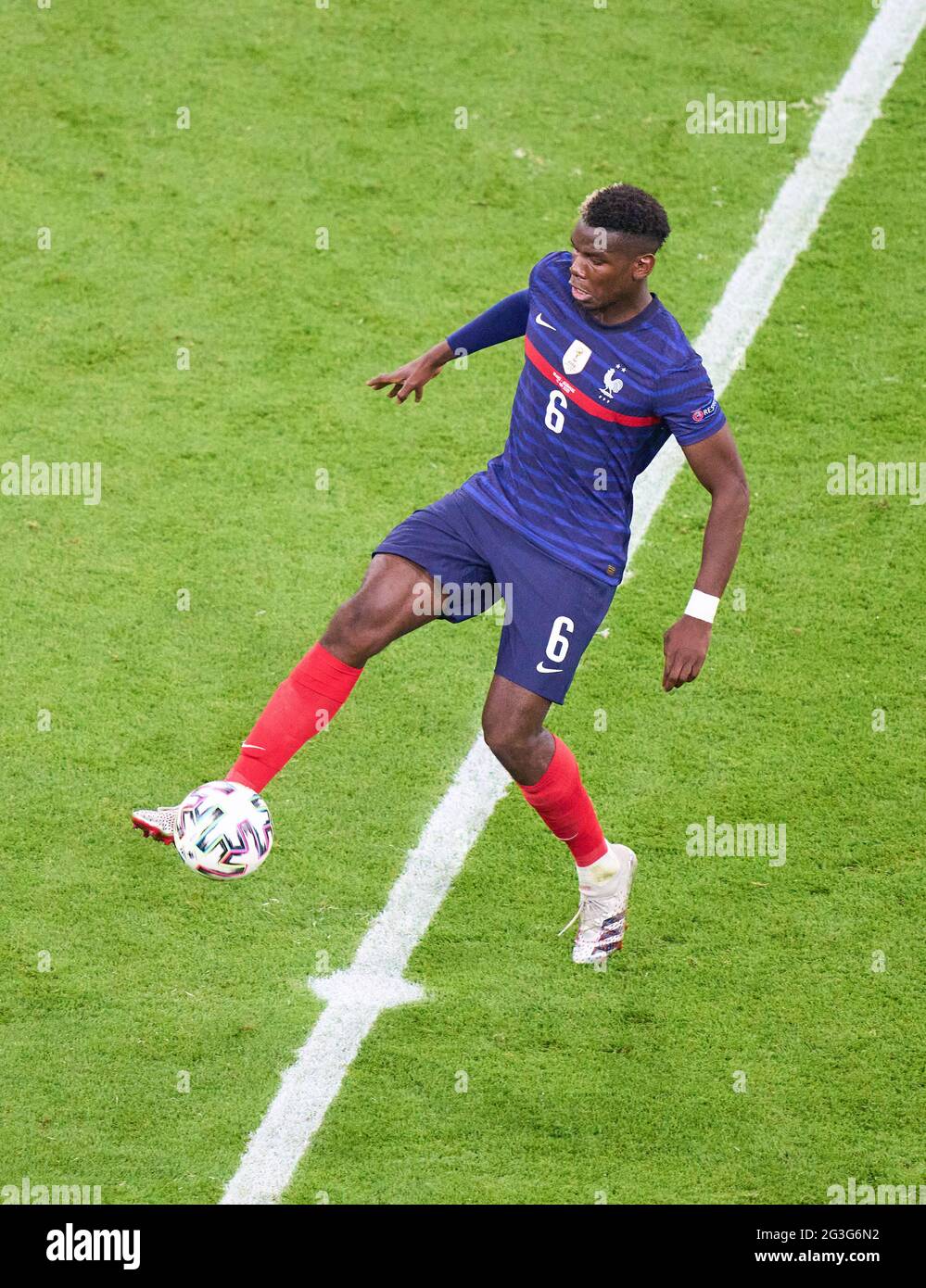 Paul POGBA, FRA 6 dans le groupe F Match FRANCE - ALLEMAGNE 1-0 aux Championnats d'Europe de football UEFA 2020 dans la saison 2020/2021 le 15 juin 2021 à Munich, Allemagne. © Peter Schatz / Alamy Live News Banque D'Images