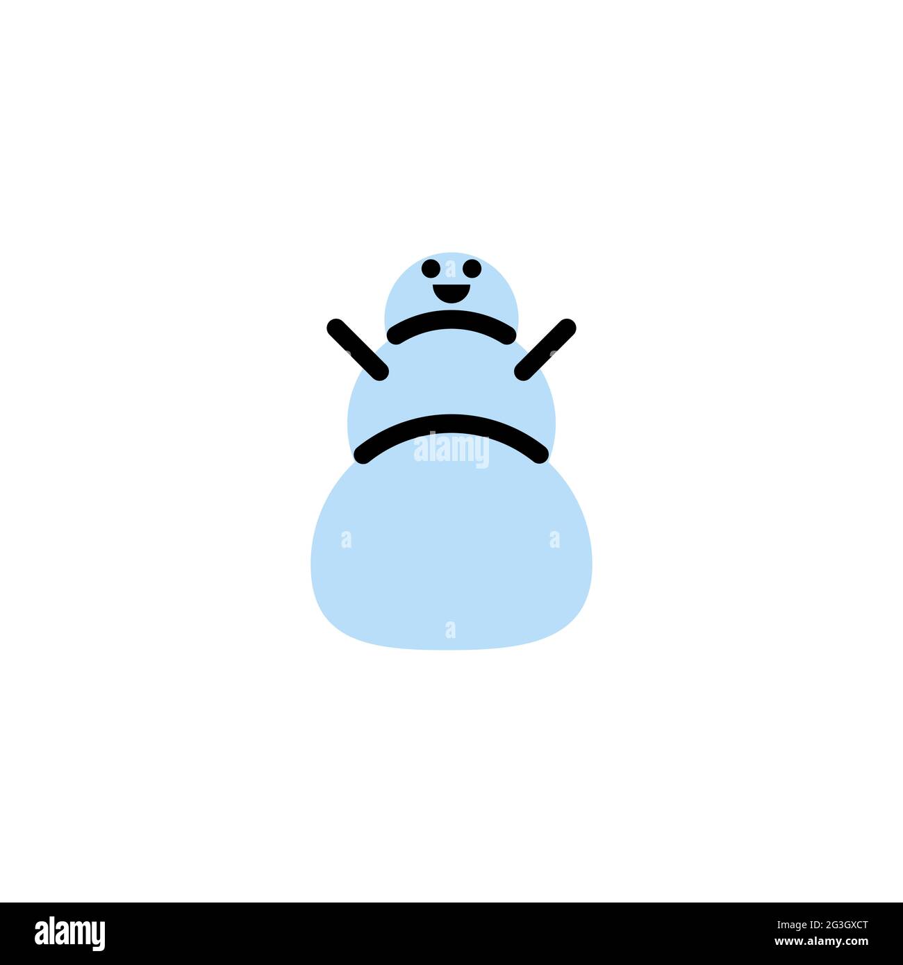 Bonhomme de neige. Logo Vector en gras Illustration de Vecteur