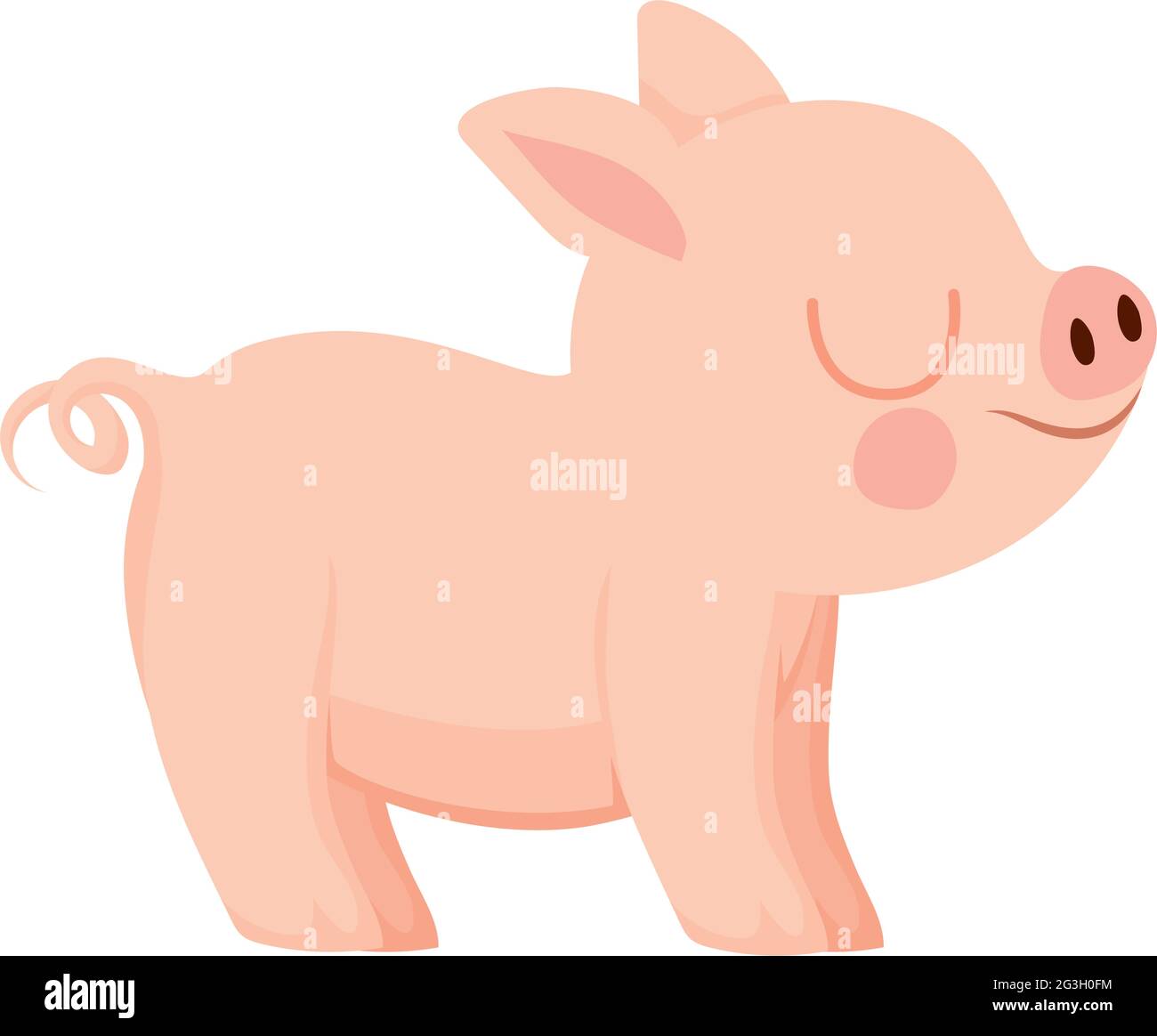 joli motif piggy Illustration de Vecteur