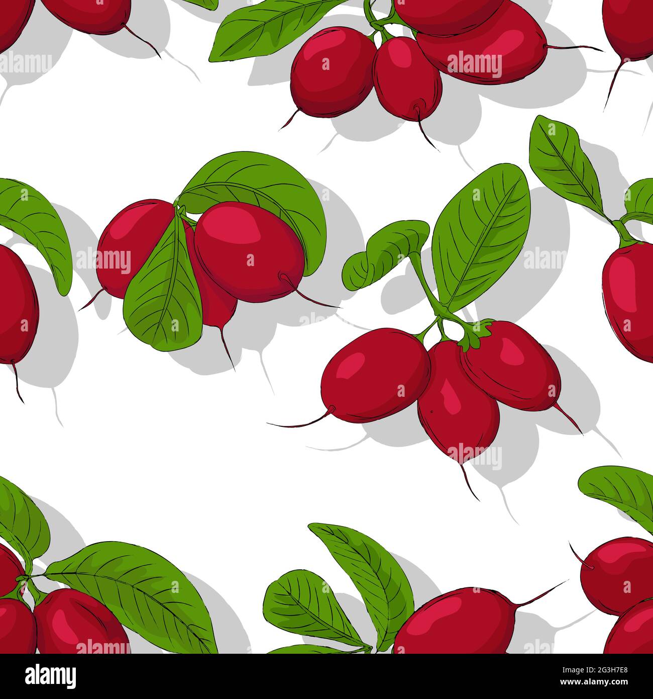 Motif de répétition de fruits miracles, modèle vectoriel modifiable Illustration de Vecteur