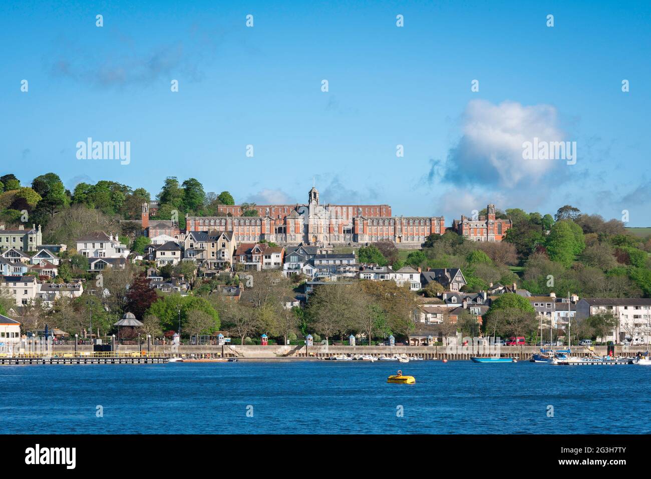 Dartmouth UK Naval College, vue du bâtiment du Britannia Royal Naval College, un centre de formation des officiers de marine à Dartmouth Devon, Angleterre, Royaume-Uni Banque D'Images