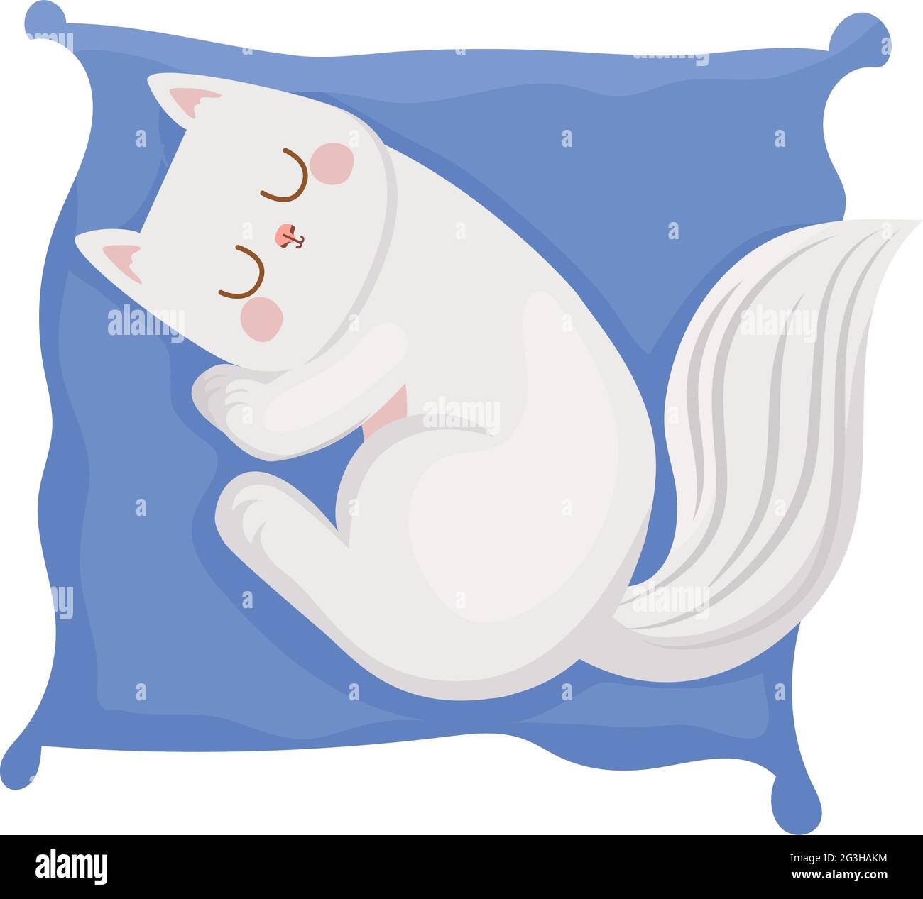 joli chat reposant Illustration de Vecteur