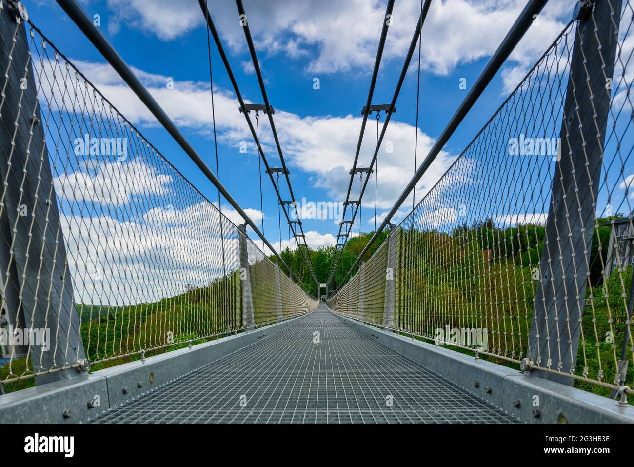 Le pont suspendu pour piétons Titan RT dans les montagnes Harz Banque D'Images