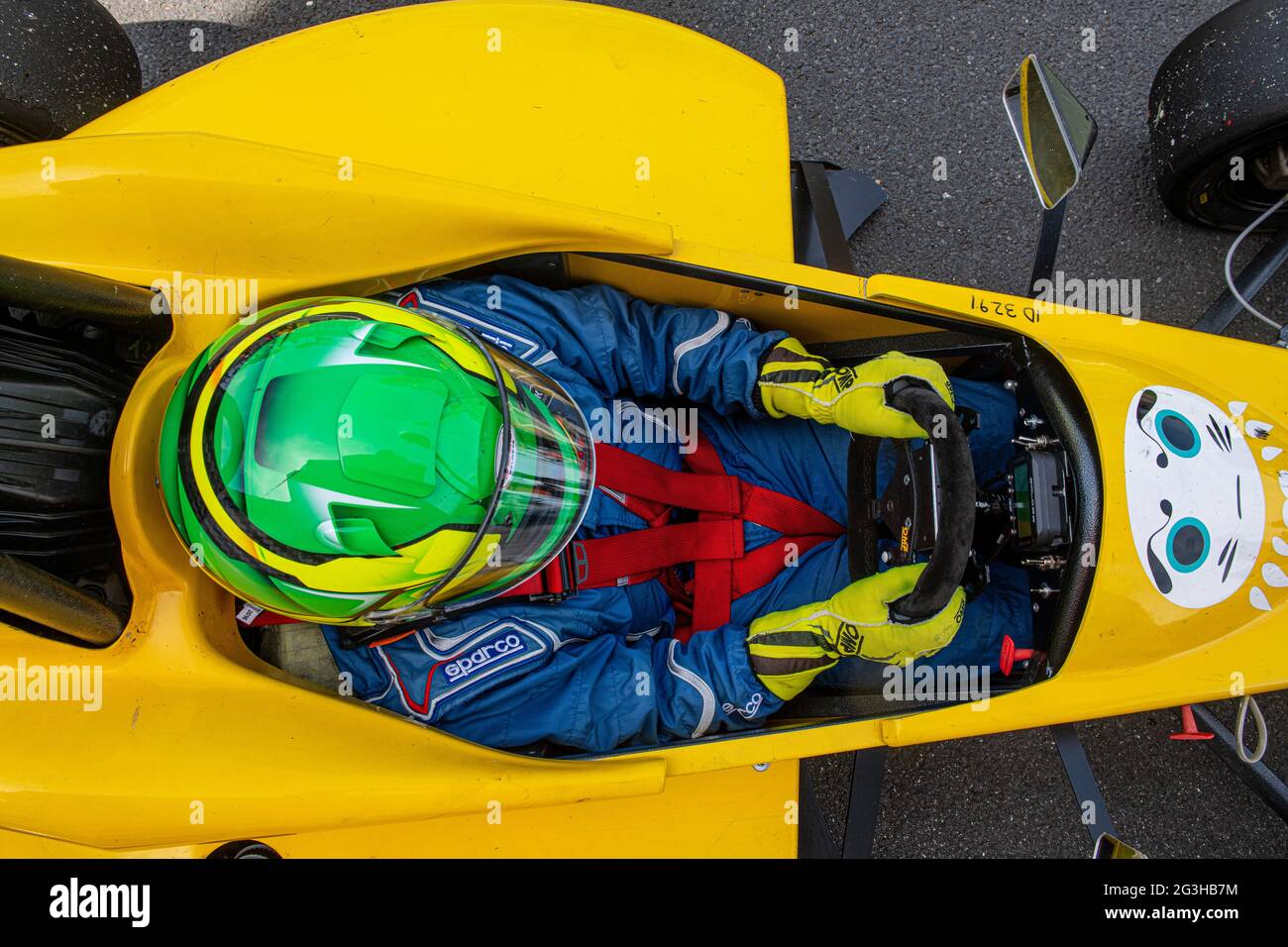 Vallelunga juin 13 2021, série Fx. Vue du cockpit d'une seule place d'une voiture de course directement depuis le dessus Banque D'Images